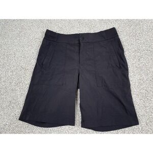 Athleta Womens‎ Sz 4 Trekkie 2.0 Bermuda Shorts Black Ripstop Pockets Outdoor